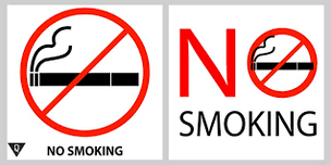 The sign is prohibited by smoking